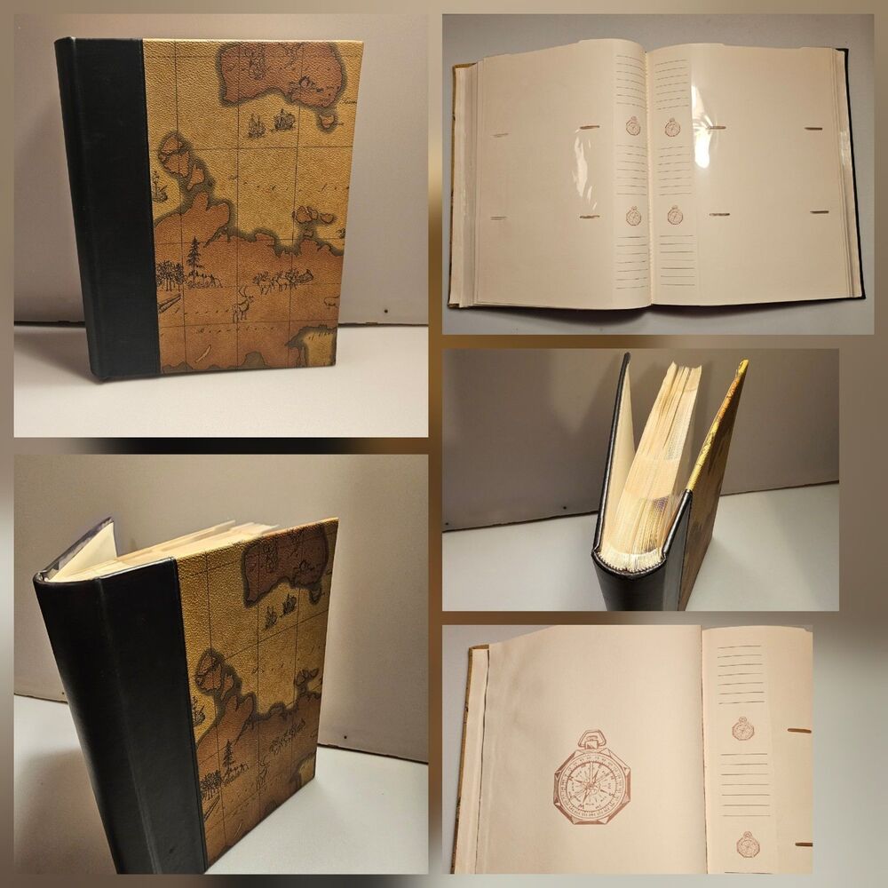 World Map Photo Album for 4x6 Photos Cartography Travel - New Never Used